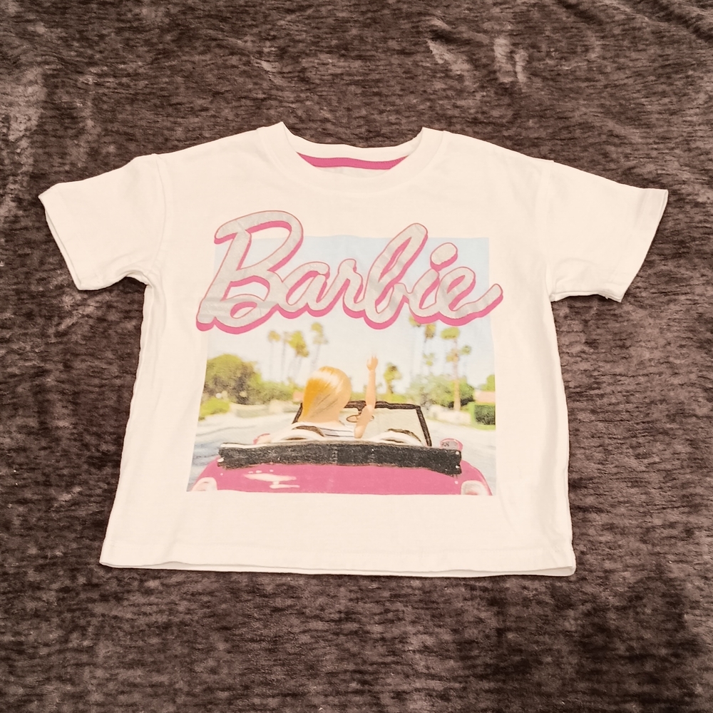 Mattel Barbie Adventure Tee in White and Pink